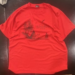 Vintage Single Stitch Screen Stars Best Men’s XL Red “Rosebud” Graphic Tee