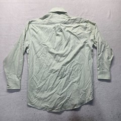 Meeting Street Solid Green Button Up Shirt Long Sleeve Adult Men’s 15.5 32/33