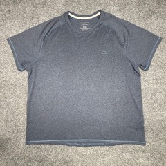LL Bean Mens XL Regular Performance Tee Shirt Heather Navy Blue Recycled Poly