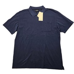 Scotch Soda Amsterdam Polo Shirt Mens Medium Navy Blue Short Sleeve Pocket NEW