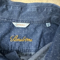 Stenstroms Chambray Light Weight Button Up Shirt Fitted Body Blue Men’s Large