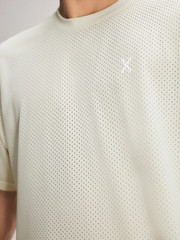 Savage X Fenty Mesh City Baller Jersey, Style# TP2500537, Size M, Beige Truffle