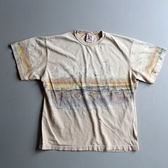 Vintage Art Unlimited T Shirt All Over Print AOP Sailboat Boat Beach Mens Large