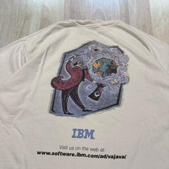 Vintage 90s IBM Java Software Tech Computer Tee Shirt Large