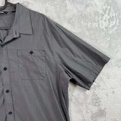 Travis Matthew Button Up Shirt Men’s Large Grey Golf Athletic *FLAWS*