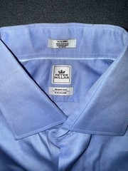 Peter Millar Men’s 17 Long Blue Button Up Dress Shirt 100% Cotton Luxury