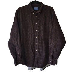 Pendleton Men’s XL Corduroy Button Down Paisley Print Academia Office Casual Y2K