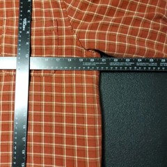 Rustic Outfitters Shacket Mens Size Large Rust Button Collard Check Outdoors