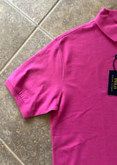 Polo Ralph Lauren Classic Fit Mesh Polo Shirt B&T 4XLT Pink w/Navy Pony $125 NWT