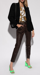 VERSACE JEANS COUTURE PATTERNED Baroque Top Blouse Shirt Tee Iconic New Hot L