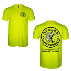 Official World Speed Record Apache Star Tee | Cotton/Performance | Safety Green