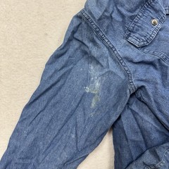 Wrangler Premium Denim L/S Button Down Shirt Blue Men’s Large Tall LT Distressed