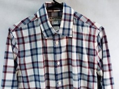 Express Fitted Men Button Down Shirt Blue 100%Cotton Long Sleeve SP 14-14 1/2