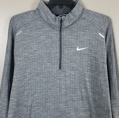 NIKE SPHERE ELEMENT RUNNING TOP SHIRT 1/4 ZIP GREY SILVER 504606-068 (SIZE 2XL)