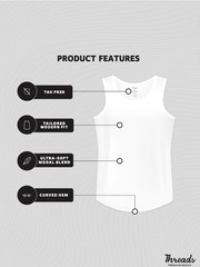 Threads Premium Basics White Men’s Tank Tops 2-Pack Ultra-Soft Size Small 35-37”