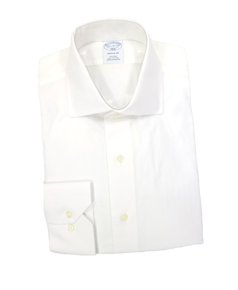 Brooks Brothers Regular Non-Iron All Cotton 15.5-32/33 English Collar White