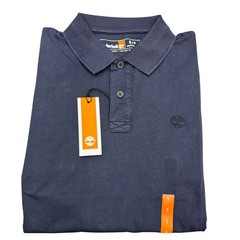 Timberland Men’s Solid Regular Fit Garment Washed Faded Vintage Look Polo Shirt