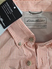Eddie Bauer NWT Voyager Flex Button Down Short Sleeve Size L