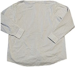 Van Heusen Flex Stretch Button Down Shirt 18 2XL Blue White Plaid Regular Fit