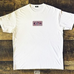 Kith Needlepoint Classic Box Logo Tee • L • White • 2023 • SHIPS TODAY