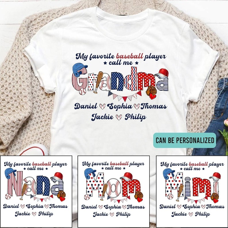 Personalized My Favorite Baseball Player Comfort Tee Fan Gift Game Day Top