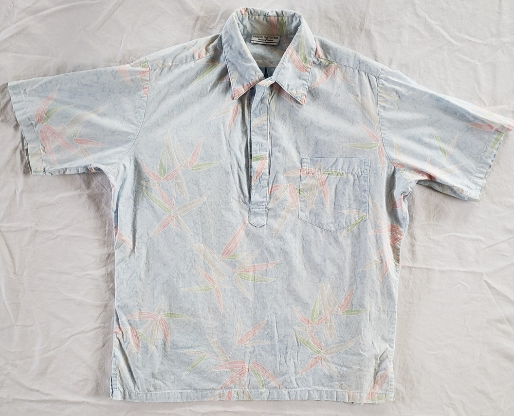 Vintage Mark Raysten Men’s Large Classic Hawaiian Shirt 22″x25.5″ 100% Cotton