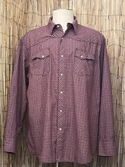 Wrangler Wrancher Men’s LS Pear Snap Western Shirt-Size XXL-Cotton Poly Blend