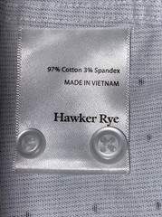 Hawker Rye Stretch Oxford Button Down Size L Pit To Pit 23” L 30” Sleeve 26”