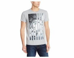 Men’s Liberty Flag Graphic T-shirt Americana Collection Liberty Flag Gray Large