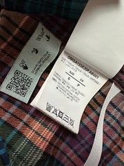“Off-White” Stencil Flannel Multi Check Shirt Men’s Size S