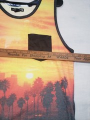 OCEAN CURRENT Tank Top Mens M Palm Trees Sunset Summer Beach R310