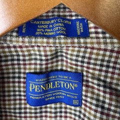 Sir Pendleton Mills Red Green Wool Plaid Button Up Long Sleeve Shirt Mens Sz XL