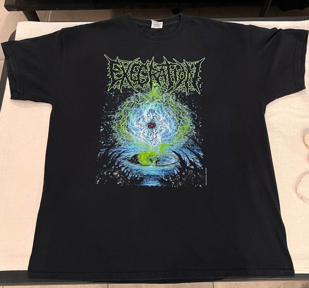Execration -The Acceptance of Zero Existence XL T Shirt. Lobotomized. Diskord