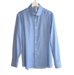 State & Liberty Mens Stretch Performance M Shirt L/S Athletic Fit Blue Button UP