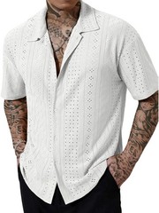 Summer Breathable Solid Button Lapel Shirt