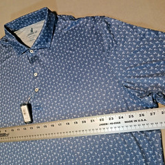 Johnnie O NWT Mens XXL Polo Shirt Pin Up Lake Blue Drinks JMPO101770