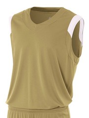 A4 Moisture Management V-Neck Muscle Mens N2340