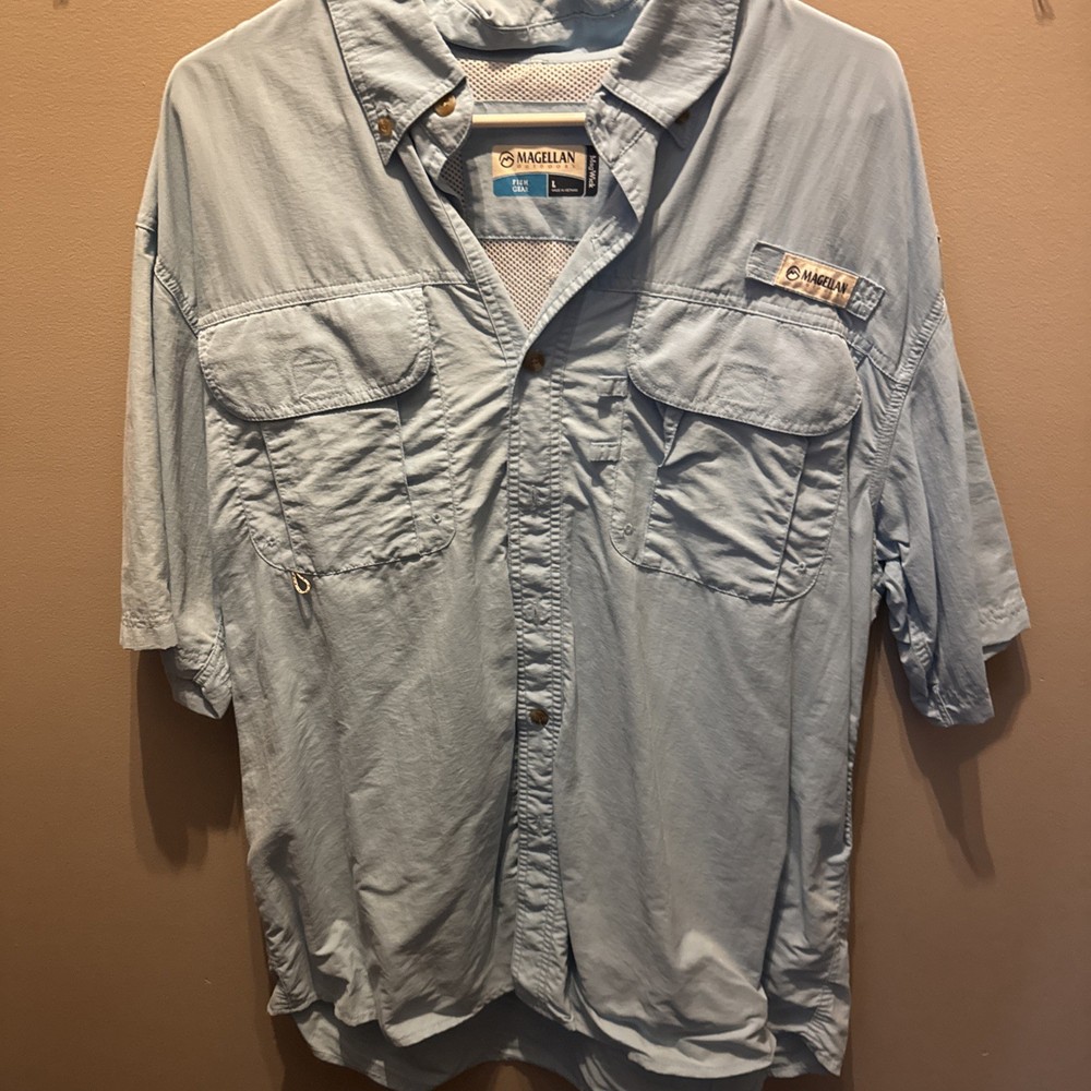 Magellan Outdoors Men’s Shirt Fish Gear Laguna Madre, Relaxed Fit, Long Sleeve