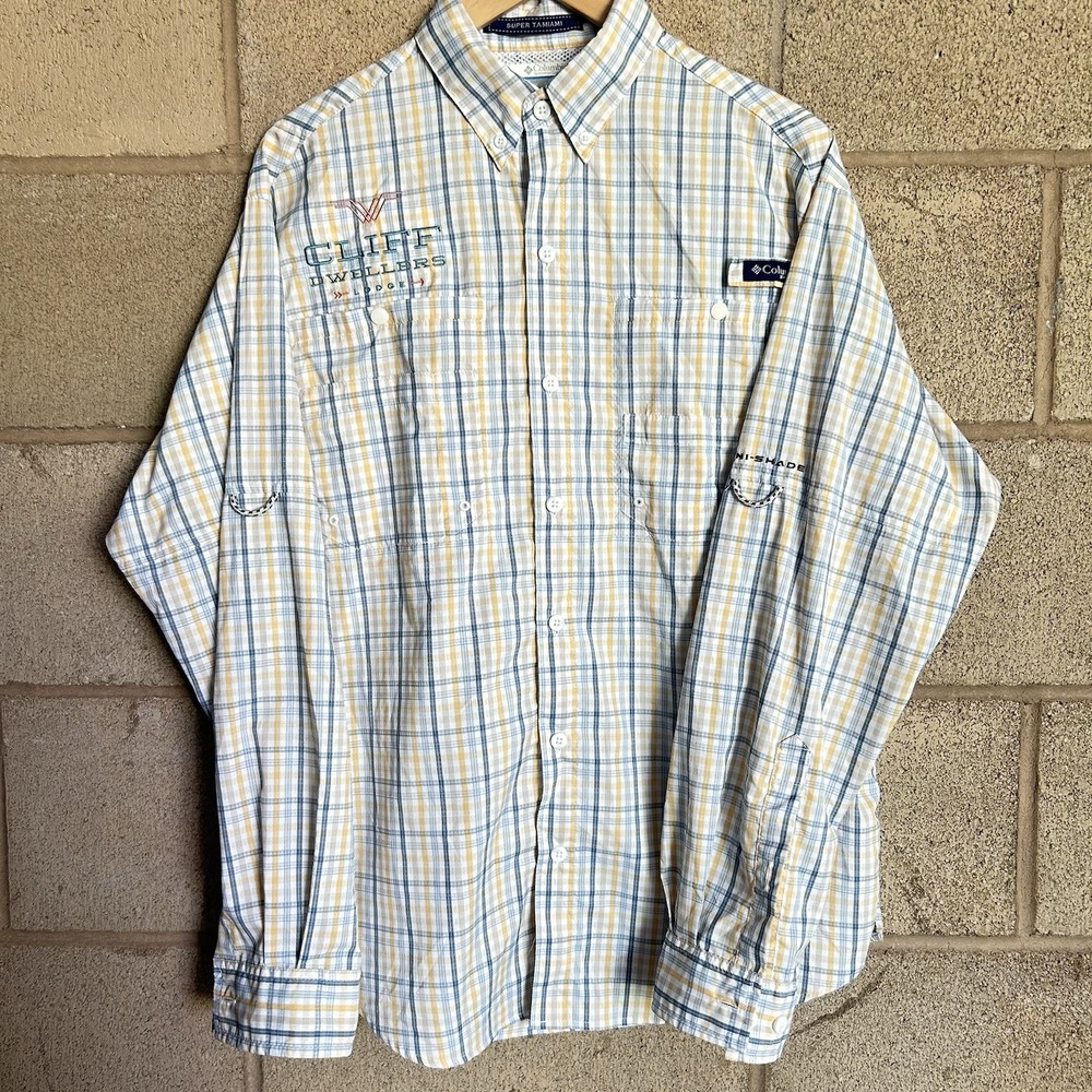 Columbia PFG Men’s Sz S/P Omni-Shade Super Tamiami Long Sleeve Shirt UPF40