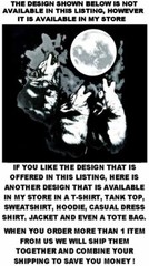 WILD WOLF LYCAN FULL MOON GOTHIC IMMORTAL DEMON TWILIGHT WEREWOLF T-SHIRT ET24