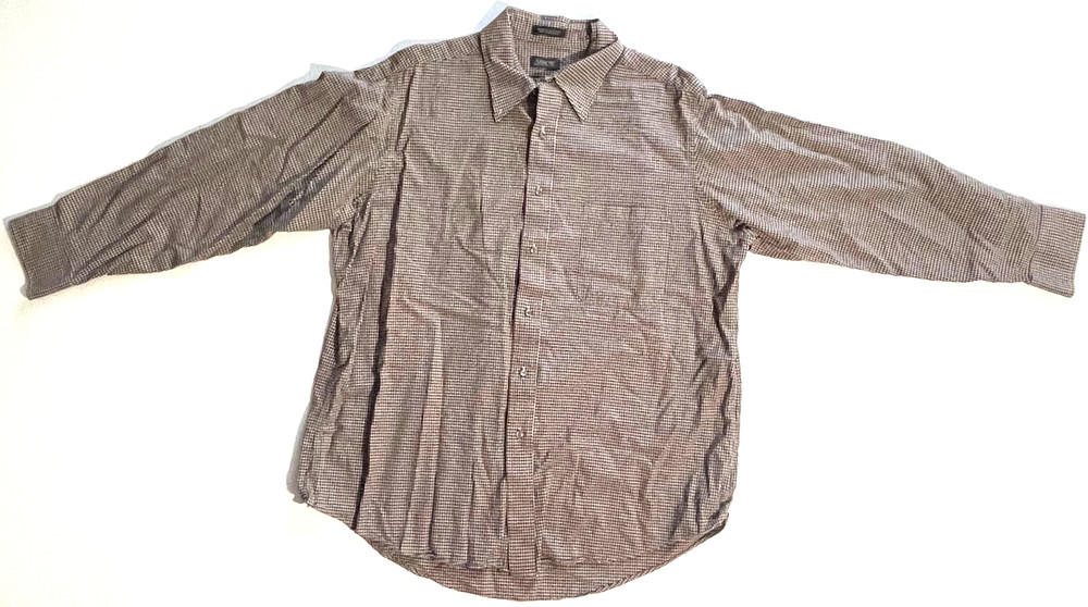 Vintage Arrow Maroon Checked Button Down Shirt Mens Xtra Large 17-17.5/34/35