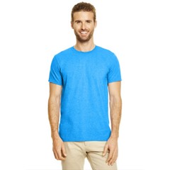 Gildan G640 Adult Unisex Softstyle® tshirt SM Small Heather Sapphire Shirt