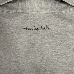 Travis Mathew Polo Shirt Mens M Golf 2-Tone Pique Pima Cotton Pocket Performance