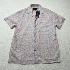 Rails Waimea Shirt Mens Small Pink Floral Blossom Short Sleeve Button Up