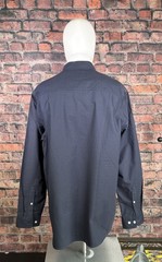 H&M Blue Solid Regular Fit Button-Down Long Sleeve Button-Up Shirt