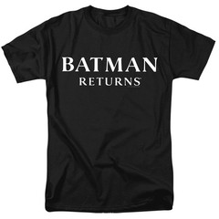 DC Comics – Batman Returns – Logo – Adult Unisex Short Sleeve T-Shirt – Black