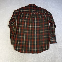 Pendleton Canterbury Cloth Button Down Plaid Shirt Pima Cotton Merino Wool Blend