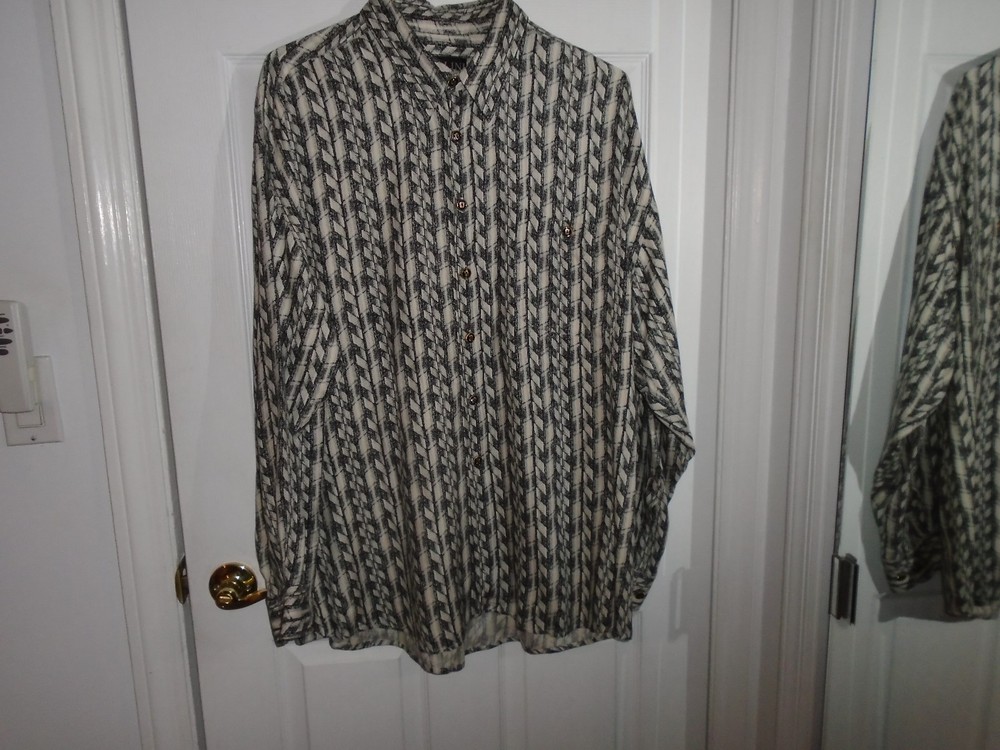 Bellini Collection Rayon Button Down Shirt Men’s Size XL