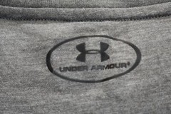 Under Armour Men Solid Gray Short Sleeve Scoop Neck Loose Fit Heatgear T-Shirt M