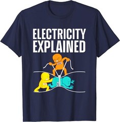 Funny Electricity Engineer Nerd Electricity Explain Unisex T-Shirt